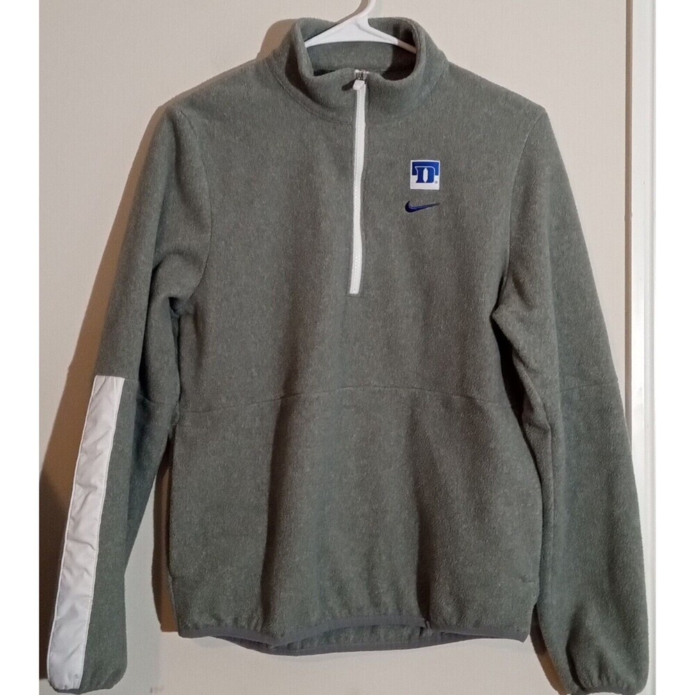 Duke Blue Devils Nike Team Fleece 1/4 Zip Unisex Gray Sz XS, Very Nice, LNC